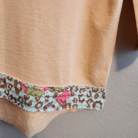 Free People Size Small  Peach Pullover Casual Sweatshirt - Picture 5 of 11